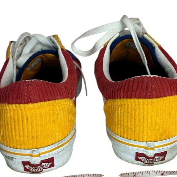 Vans Off the Wall Unisex ColorBlock Canvas Primary Corduroy LaceUp Sneakers - Picture 7 of 11